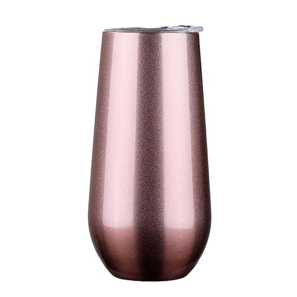 

6 унций термос из нержавеющей стали бокал для шампанского с крышками бокал для вина пивная кружка свадебная вечеринка праздничная кружка подарок 6oz розового золота