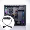 DC5521 to 4Pin PC Cooling Fan Extension Wire Featuring Power Button and Universal Compatibility 310mm PVC Material