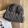 Color With Solid Hole Knitted Hat For Men Women Winter Street Headgear Fashion