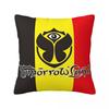 Tomorrowlandd Music Festival Pillow Case Belgium Flag Cushion Cover Awesome Zipper Decor Pillowcase for Home 40x40cm