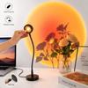 USB Sunset Ambient Projection Lamp Night Light for Bedroom Living Room Home Decor Relaxing Wall Background Lighting Atmosphere