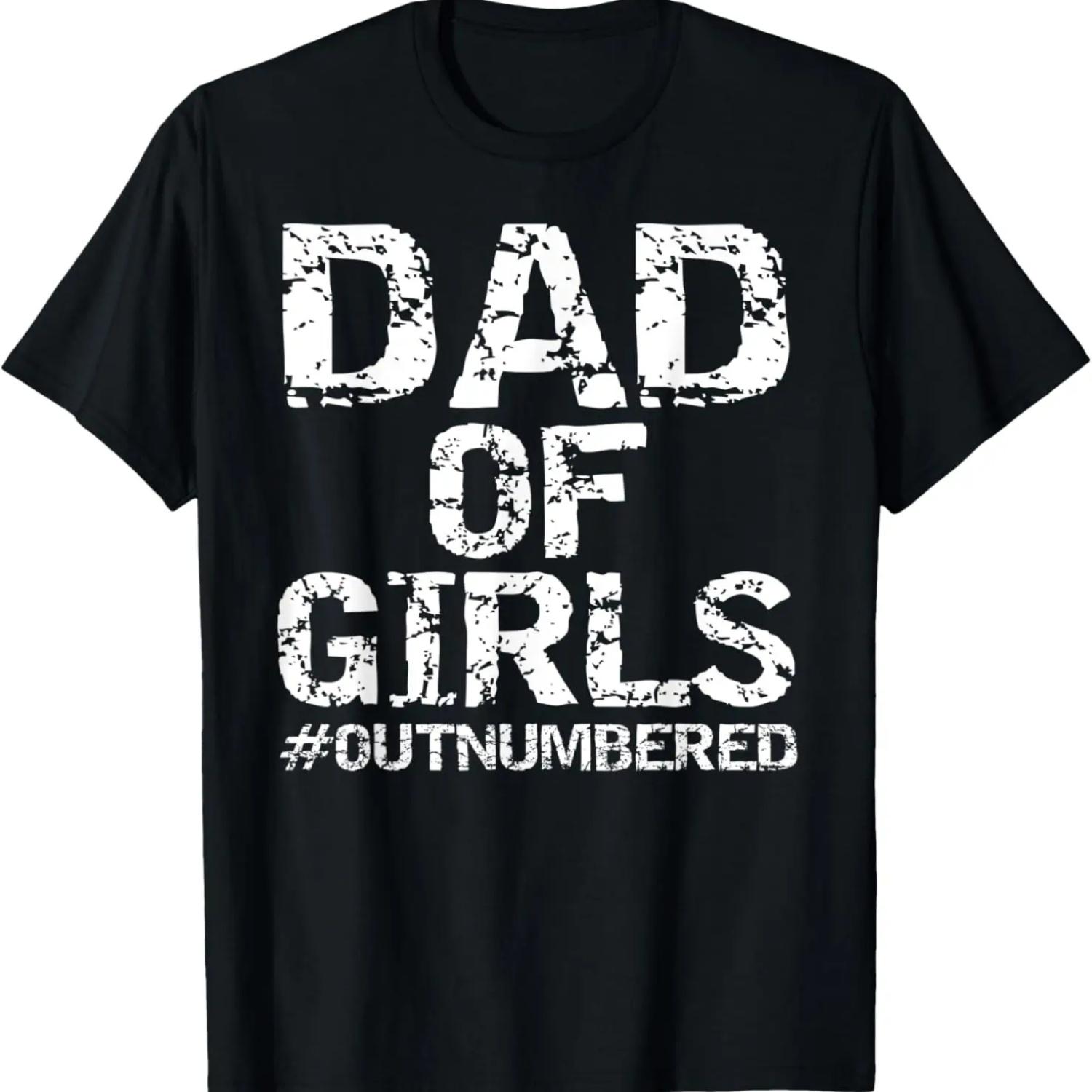 Мужская футболка в подарок от дочерей Смешная футболка Папа девочек #В меньшинстве XXXXXL чёрный
