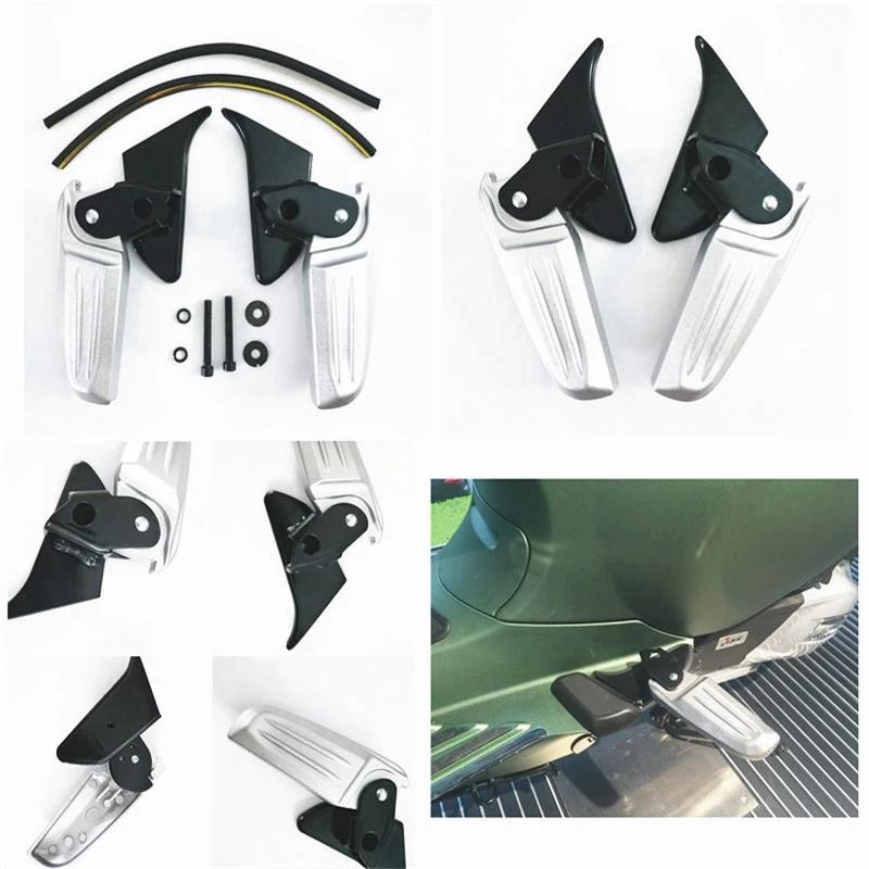 Motorcycle Folding Pedals Motorcycle Modified Foot Pedals for Piaggio Vespa Spring Primavera LX LXV 150 125 BlackSilver