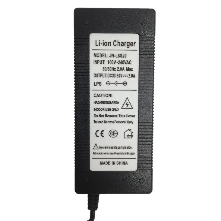 33.6v 2a INPUT100-240V OUT PUT DC: 33.6V 2A charger for 8series lithium li-ion battery good quality warranty