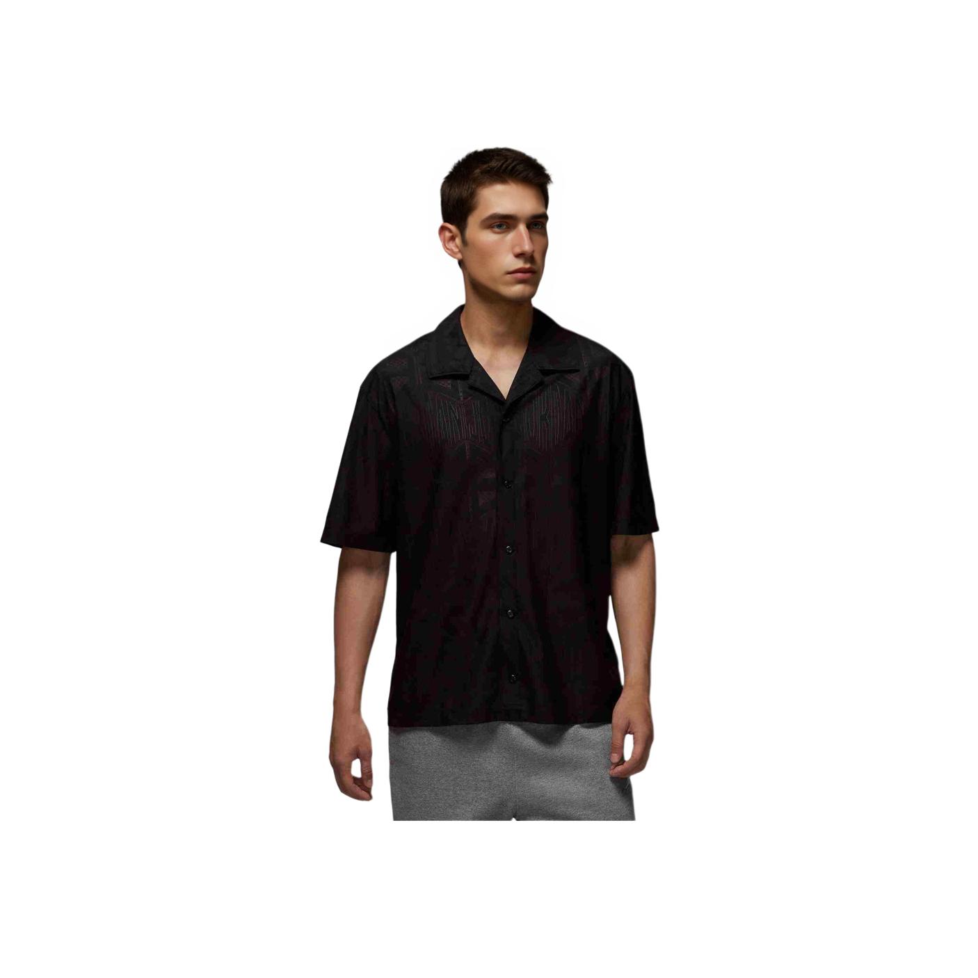 Jordan Men's Black Flight Ss25 Fashion Comfortable Soft Skin-Friendly Short Sleeve Shirt Shirts Hf9364-010 Cm