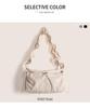 Korean Retro Pleated Lace Cloud Bag - Women's Nylon Drawstring Crossbody Tote