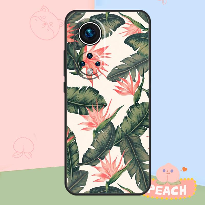 Monstera Flower Tropical Leaves Case For Honor Magic 6 7 8 Pro Honor 400 200 50 70 90 Lite X8b X8c X9b X9c X9d Win RT Cover