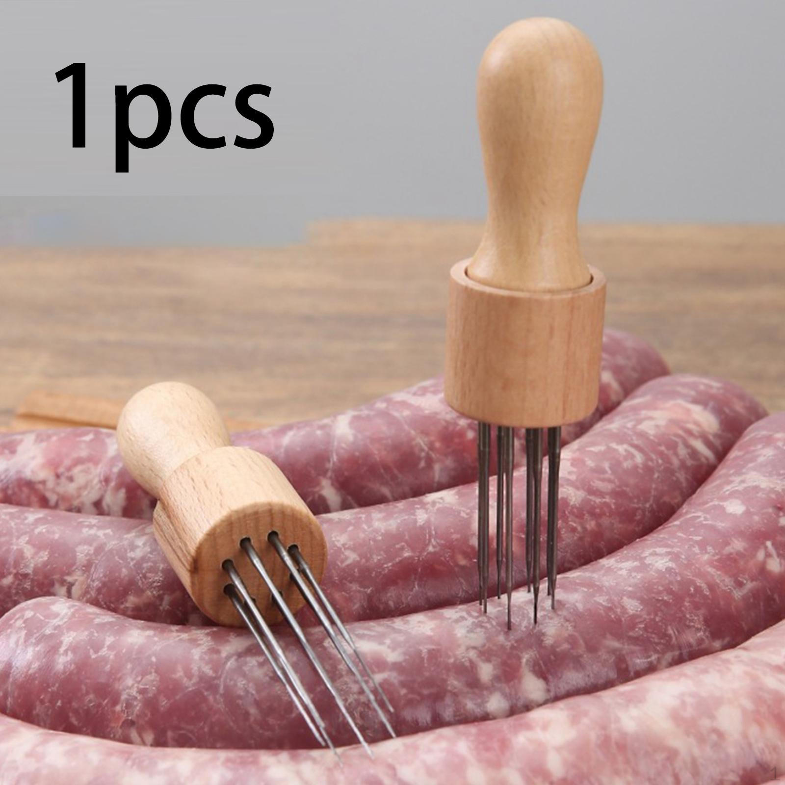 

Sausage Pricker Accessories with Wood Handle Easy to Use Gifts Comfort Grip Making Tool Home