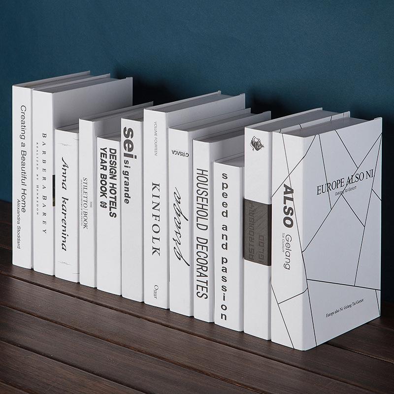 Minimalist Faux Book Decor for Living Room Display
