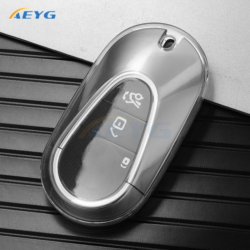 Tpu Car Key Case Cover Shell Fob For Mercedes Benz S400L S450/S500 Maybachs480 Keychain Interior Protective Accessories