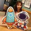Kreatives Raketenflugzeug-Kissen für Meer, Land und Luft, Plüschtier, Astronautenpuppe, Sofakissen