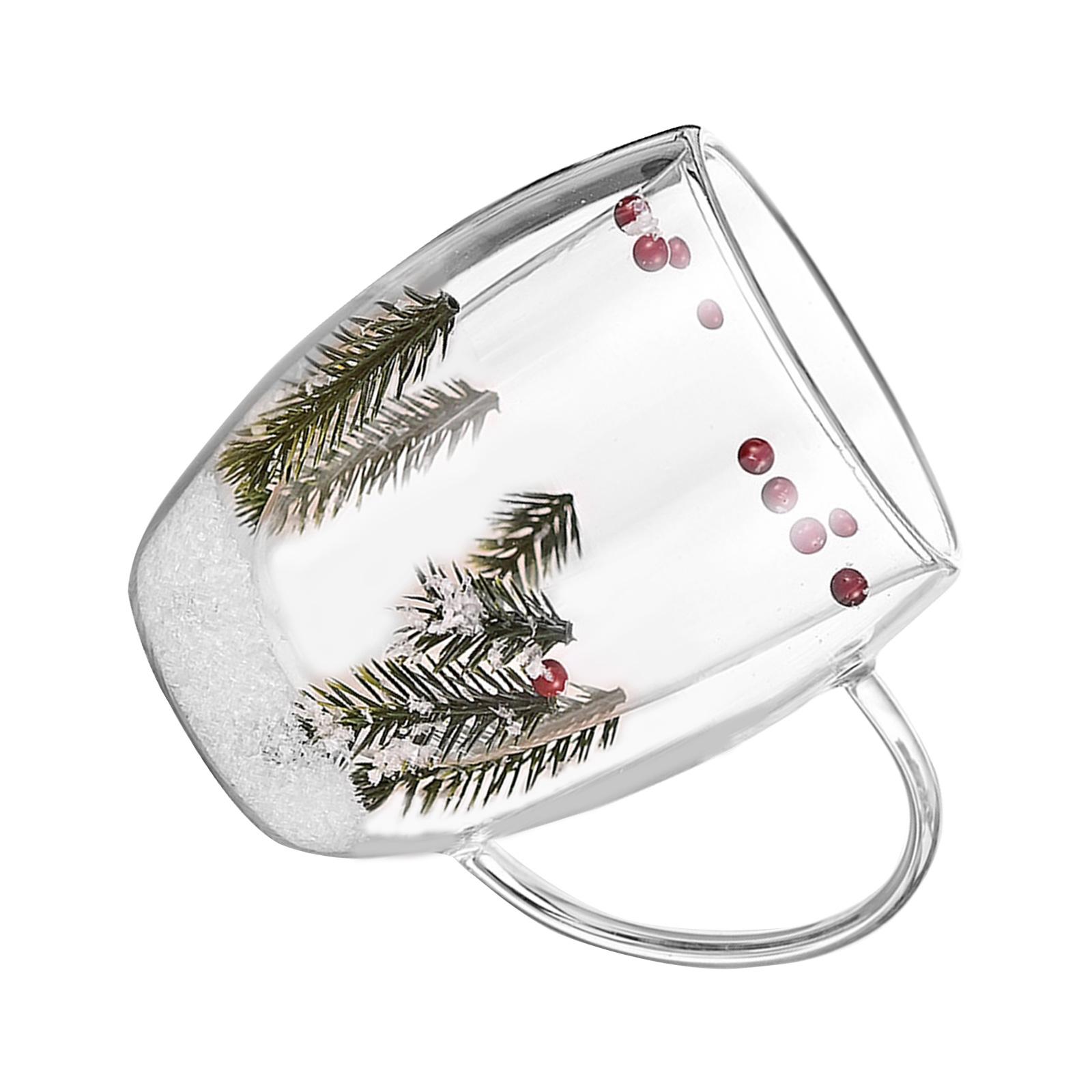 

Стеклянная кружка с сухоцветом, прозрачная, с двойными стенками, с ручкой, термос для горячих напитков B