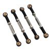 4Pcs RC Car Camber Links Black Aluminium Alloy Reduce Vibration Durable Exquisite 110 Camber Links