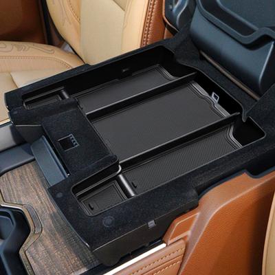 For Dodge Ram 1500 2500 3500 2019-2026 Central Armrest Storage Box Anti-slip Tray Organizer Interior Accessories Black
