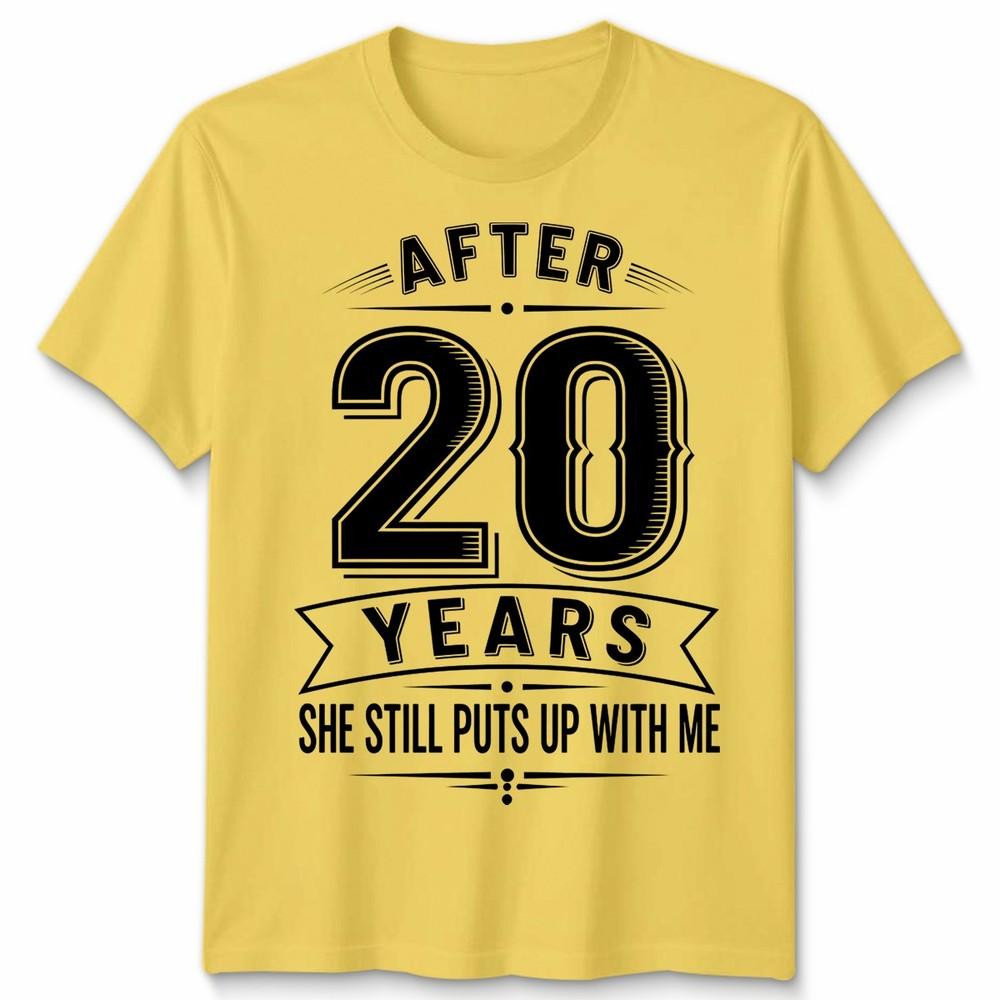 20th Wedding Unisex T Shirt Anniversary Gifts For Husband Or Wife After 20 Years
