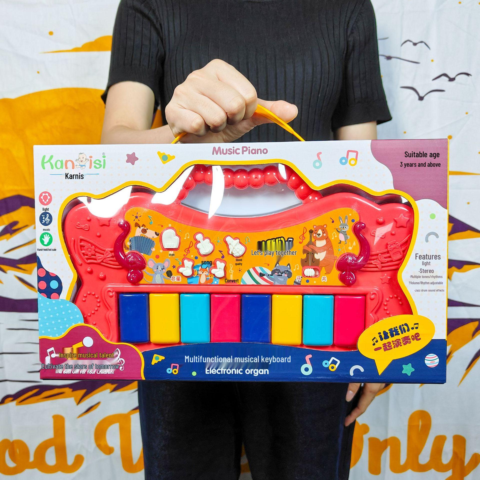 Children s Light-Up Electronic Keyboard - Early Education Musical Toy Piano for Girls