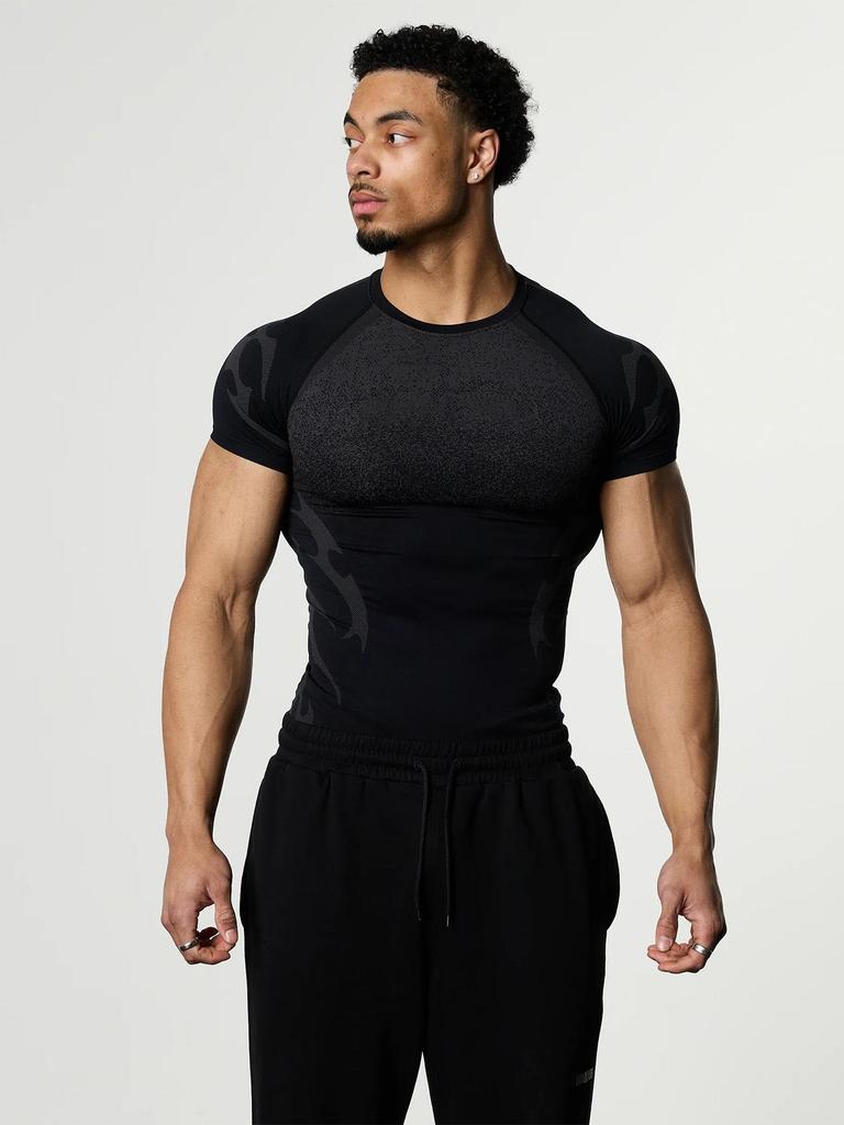 VQ Trendy Men's Quick-Dry Muscle Fit T-Shirt - Elastic, Round Neck Sports & Fitness Tee