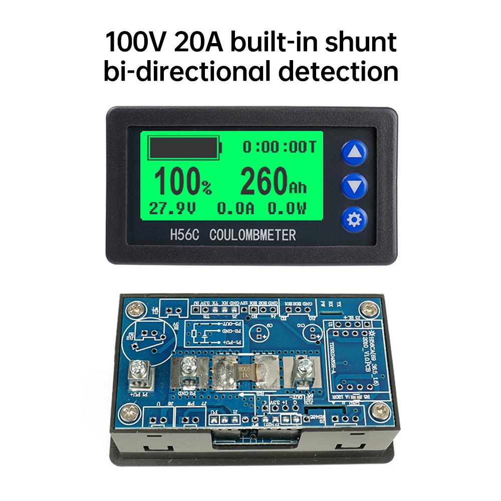 DC 111V 11A/11A/111A Battery Coulometer Professional Precision Digital Battery Capacity Tester for LiFePo Coulomb Counter Meter