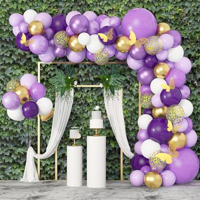 Kit de arco de guirnalda de globos, globos metálicos pastel, baby shower, mariposa de boda, decoraciones para fiesta de cumpleaños, 122 piezas