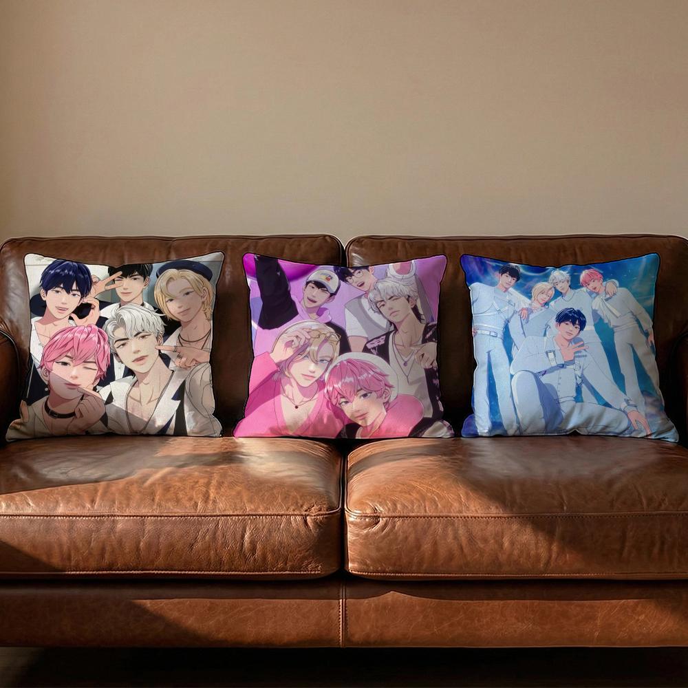 Kpop PPLAVE Cushion Cover Soft Reversible Durable Pillow Cover MultiScene Use for Home Car Daily Comfort