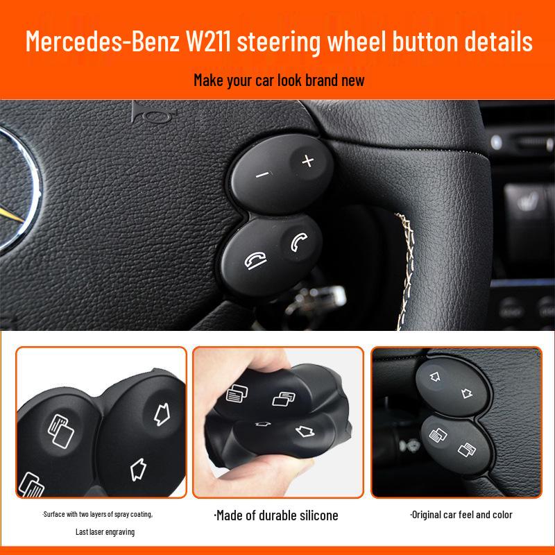 Compatible with Mercedes-Benz E-Class W211 Steering Wheel Buttons: E200, E260, E300L Multifunction.