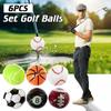 6pcs Golf Balls Golf Basketball Tabletennis Pattern Novelty Practice Golf Balls Golf Training Indoor Practice
