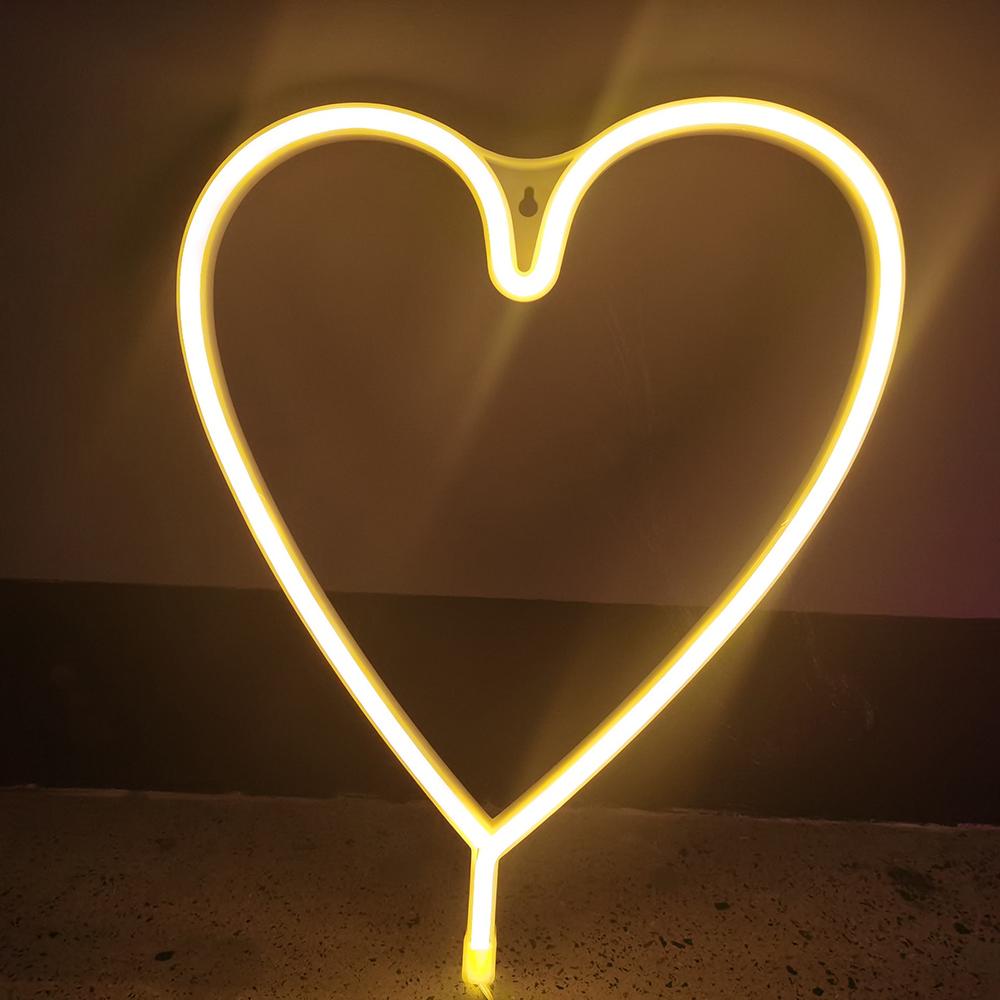 

1 шт. Світлодіодна неонова модельна лампа Big Love, прикраса кімнати, підвісна на стіну, оформлення для пропозиції, живлення від батарейок або USB теплим білим кольором