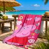 Dance Party With Peppa Beach Towel, Quick-drying, Easy to Care for, Suitable for Both Fitness and Beach Vacations,Sports Essential