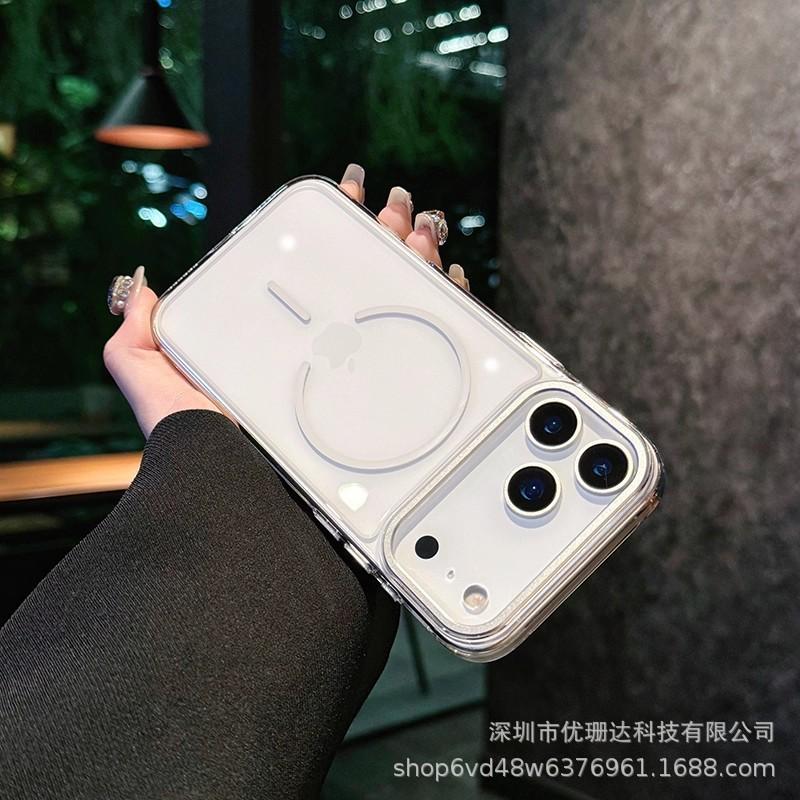 Applicable To iPhone11Promax Transparent Thin Ring Magnetic Mobile Phone Case Apple 11 Ultra-thin High-end PC Anti-drop Sheath