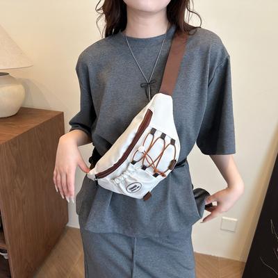 Contrasting Colors Niche Trend Neutral Breast Bag Male Japanese Harajuku Ins Student Retro Fanny Bag Female Versatile Crossbody Backpack