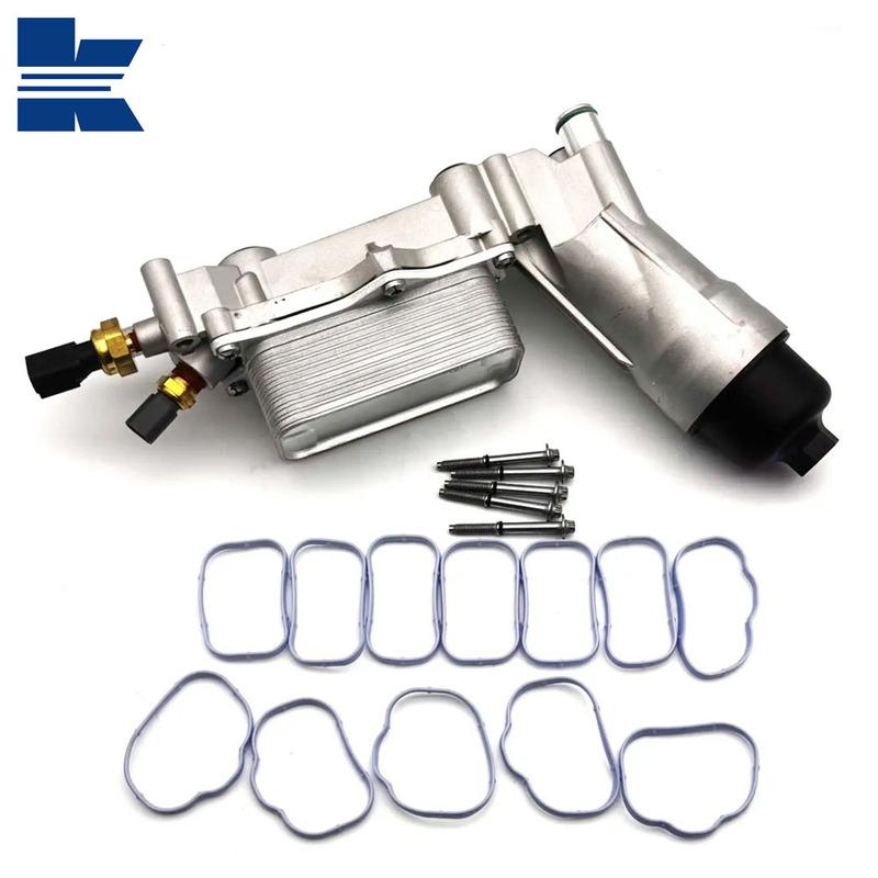 Aluminium Motorölfiltergehäuse Kühlersatz für Jeep Grand Cherokee Dodge Charger Journey Ram 3.6L V6 / 68105583AF 68105583AA