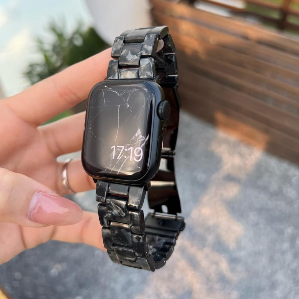 Spring and summer lightweight resin watch strap is suitable for Apple applewatch 10th generation 987645SE universal men's and women's models