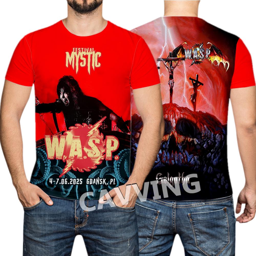 Neue Mode Damen/Herren 3D-Druck W.A.S.P Rock Lässige T-Shirts Hip Hop T-Shirts Harajuku Styles Oberteile Kleidung