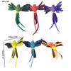6Pcs Artificial Feather Colorful Hummingbird Painting Birds Figure Simulation Bird Statue  Home