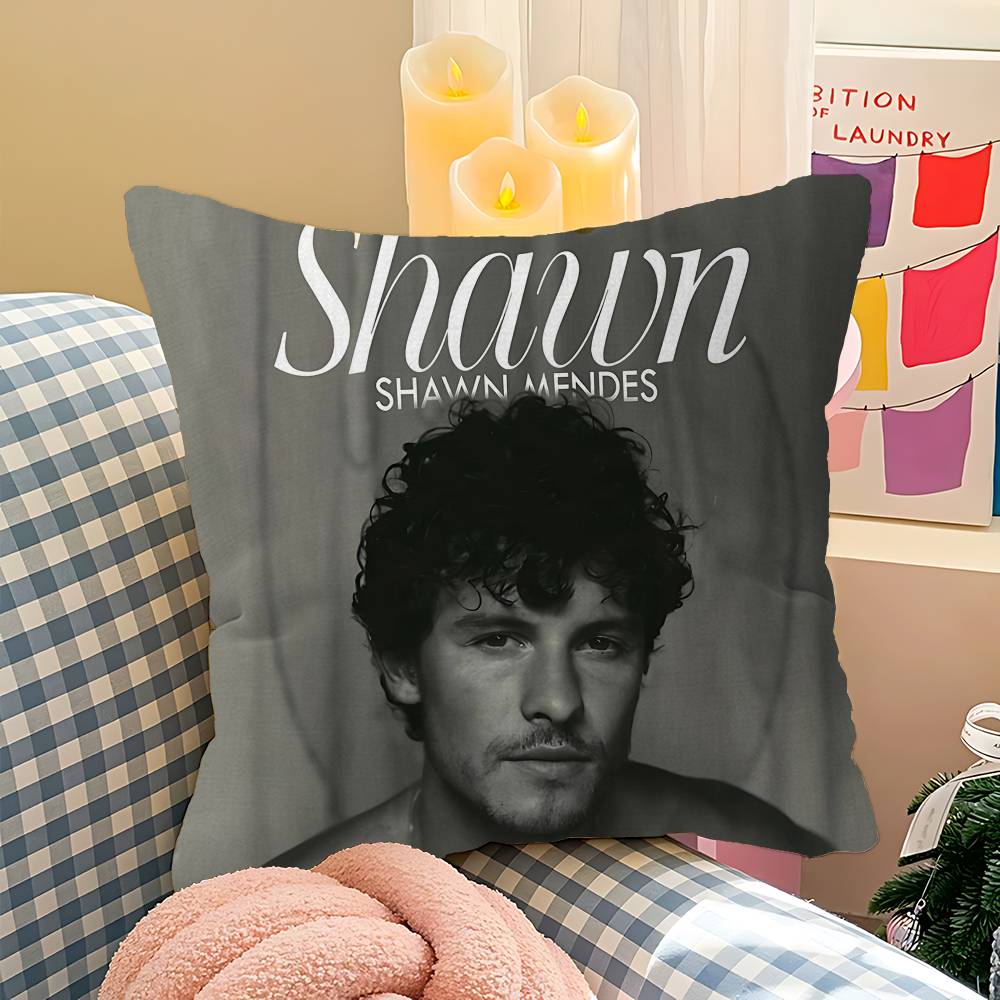 S-Shawn Mendes SINGER Kuddfodral Design Kuddfodral Dekor Högtidsdekorati