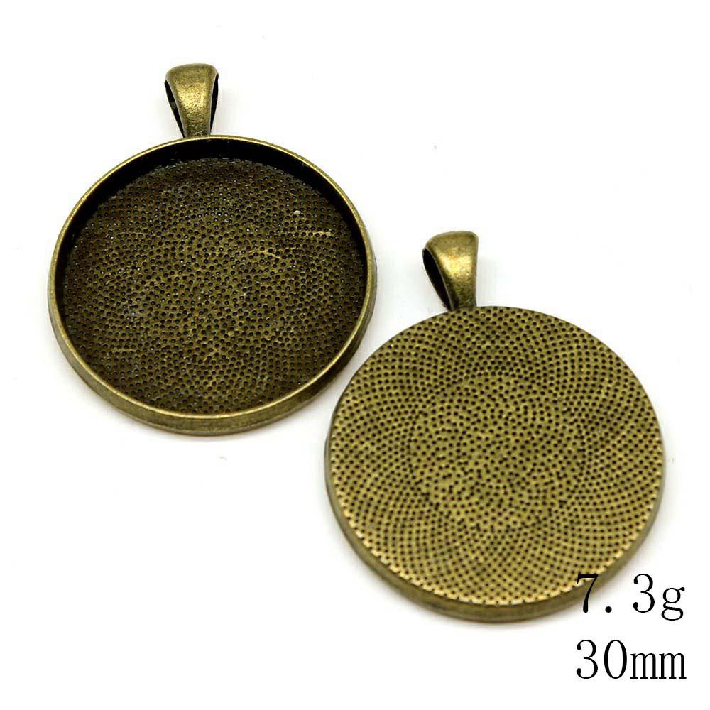 New Year's Day Accesories Fit Round 30-35mm Glass Cabochon Base Setting Tray Accessories Parts Souvenir Accessory Parts