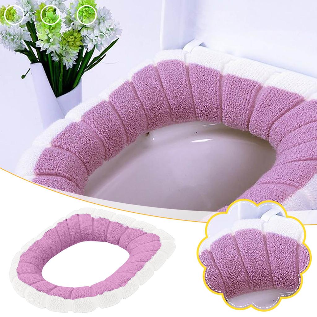 Winter Warm Toilet Seat Pad Bathroom Toilet Pad Washable Toilet Warm Fittings