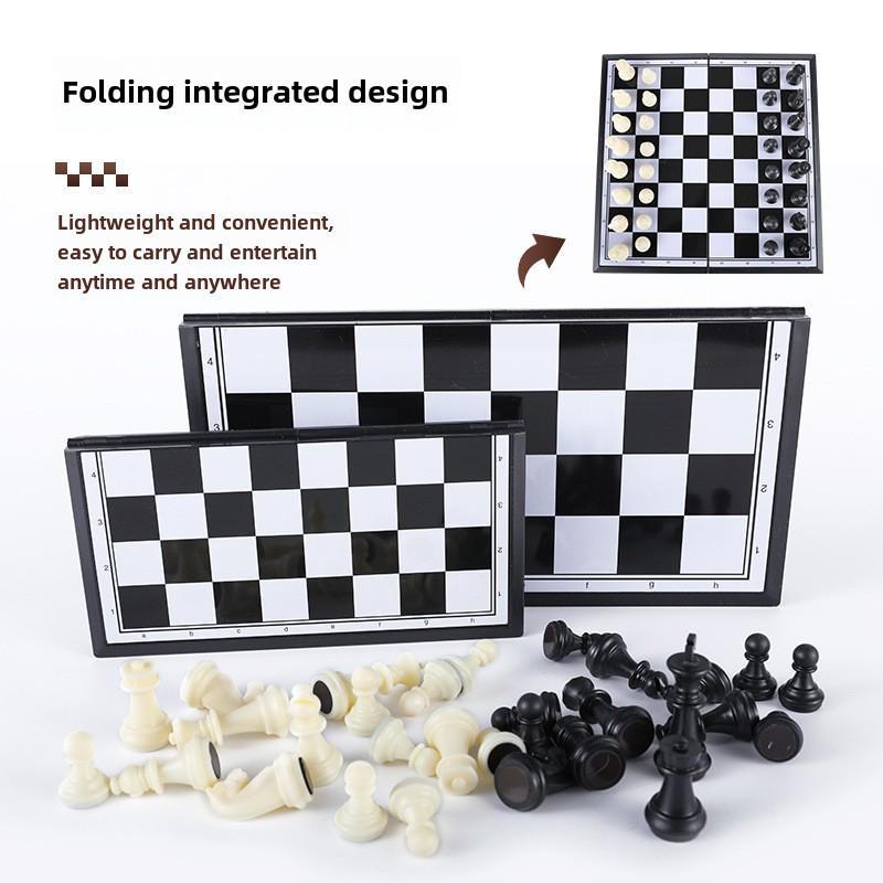 Foldable Magnetic Chess Set: Compact Chessboard for Children's Parent-Child Entertainment and Puzzle Fun