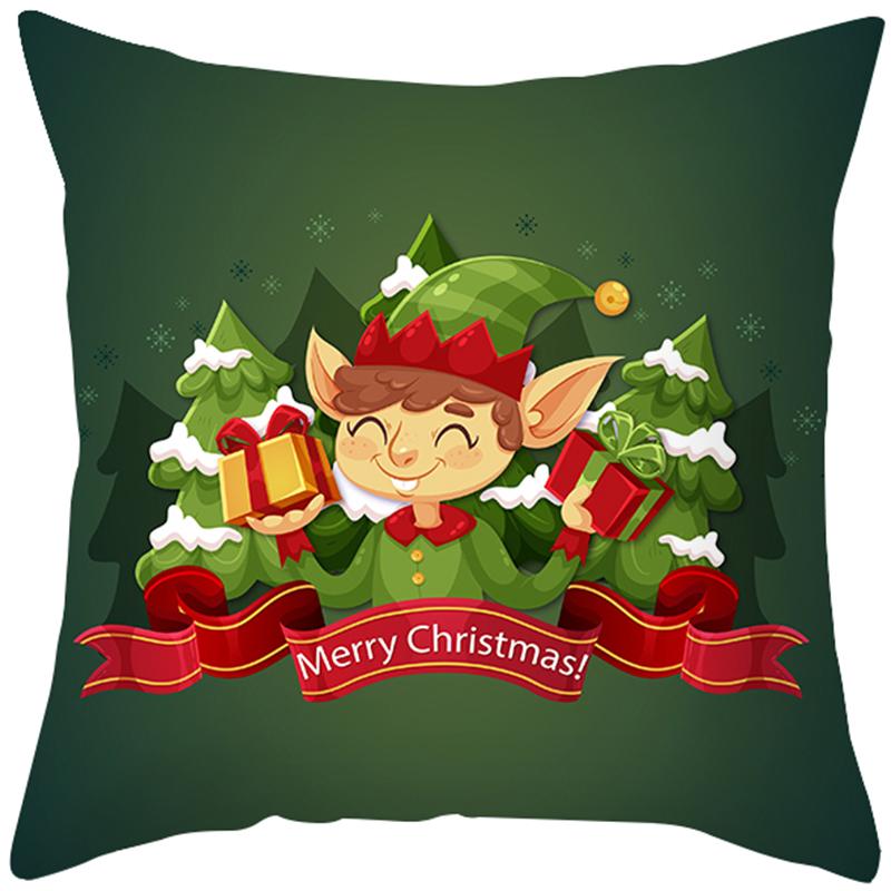 Față de pernă de Crăciun Sofă Dormitor Cameră Anul Nou Decor Acasă Vesel Sărbătoare Cadou 45x45 cm