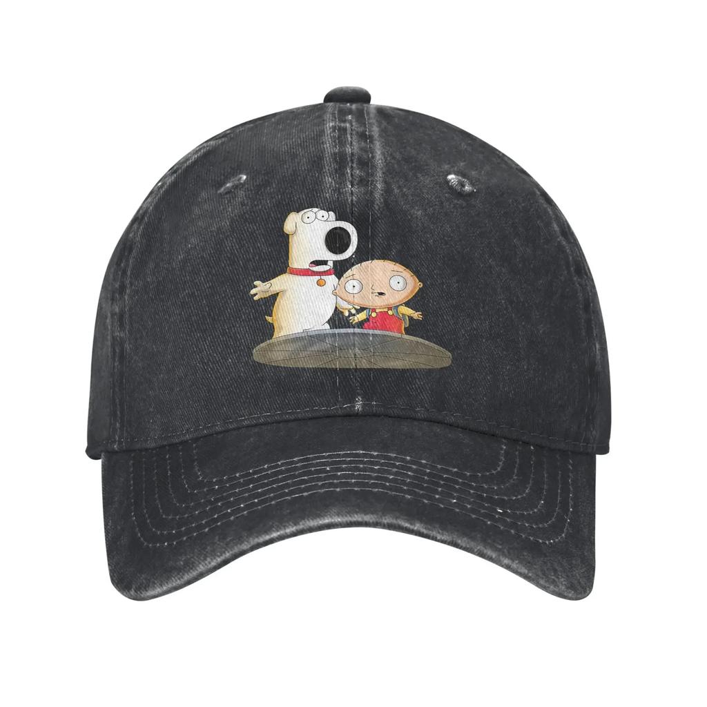 Families Cartoon Stewie Griffin Victory Is Mine Baseball Cap Vintage Distressed Washed Headwear Outdoor Summer Gift Caps