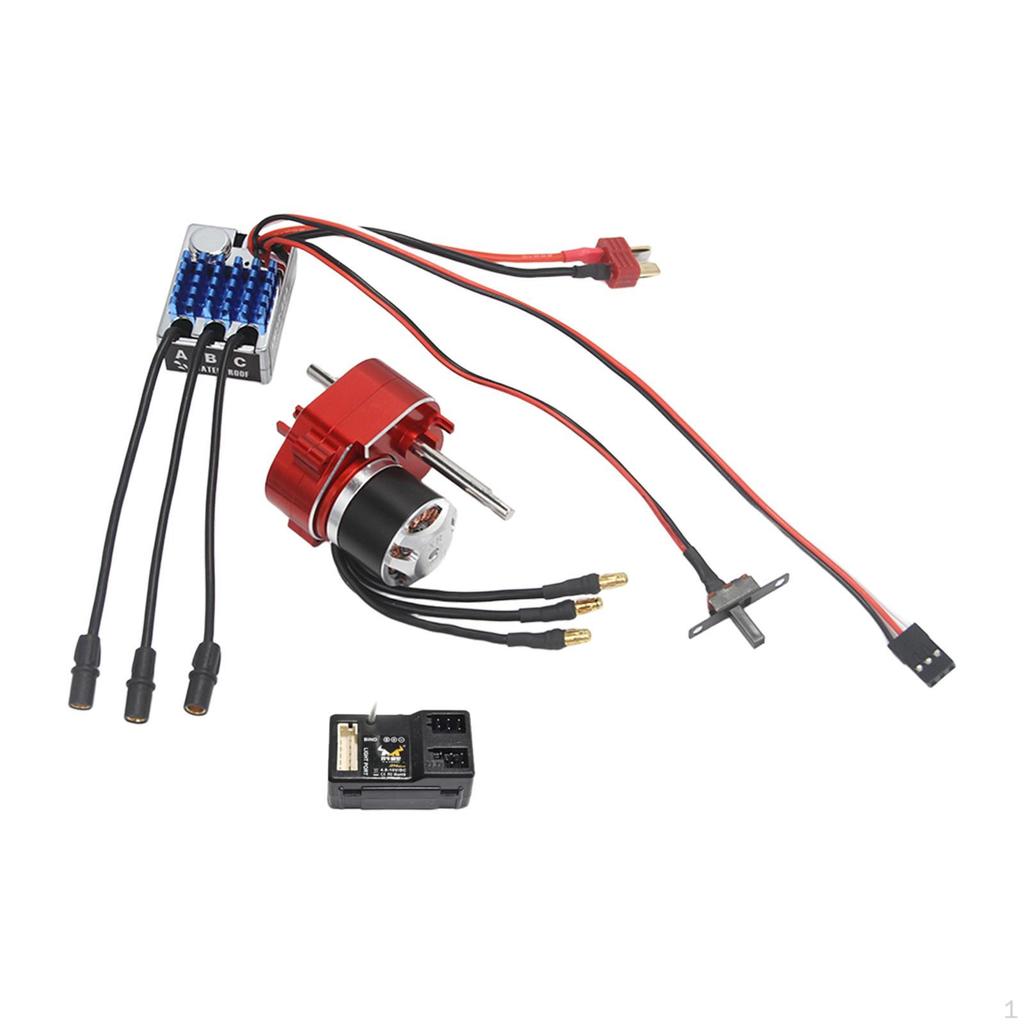 Brushless Gearbox ESC Combo for 1/12 RC Car Vehicle High Performance Receiver Included MN82