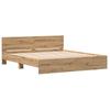 Bed Frame Artisan Oak 203 x 185 x 70 cm Engineered Wood