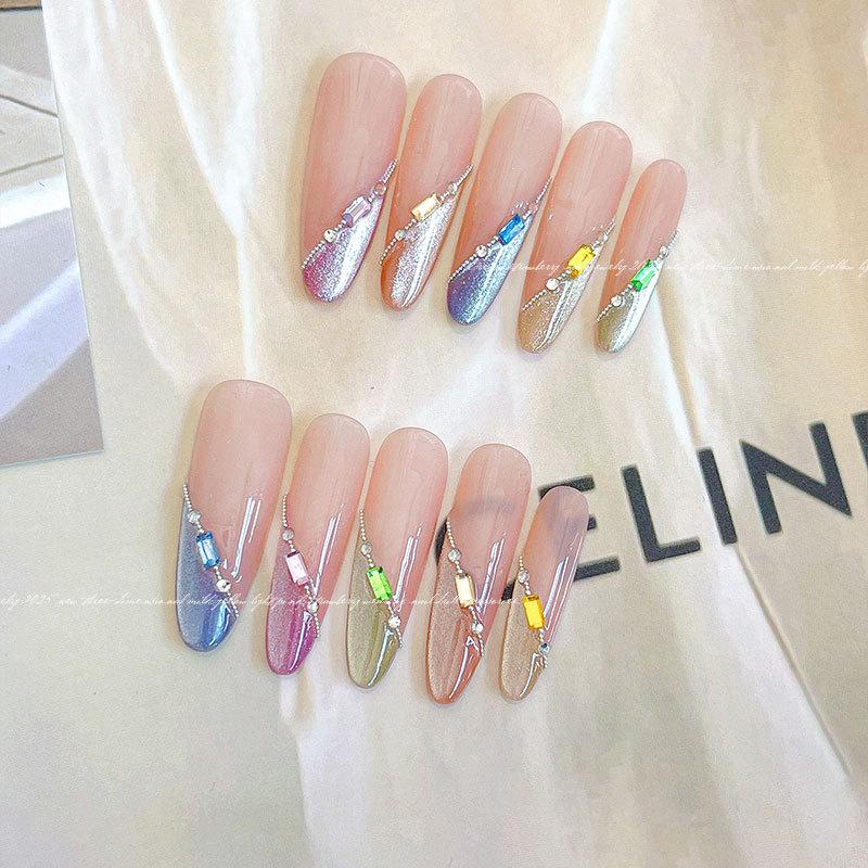 

50 шт. Мини Плоское Дно Длинная Полоска Шармы для Ногтей Кристаллы Ювелирные Изделия Украшения для Ногтей Маникюрные Аксессуары