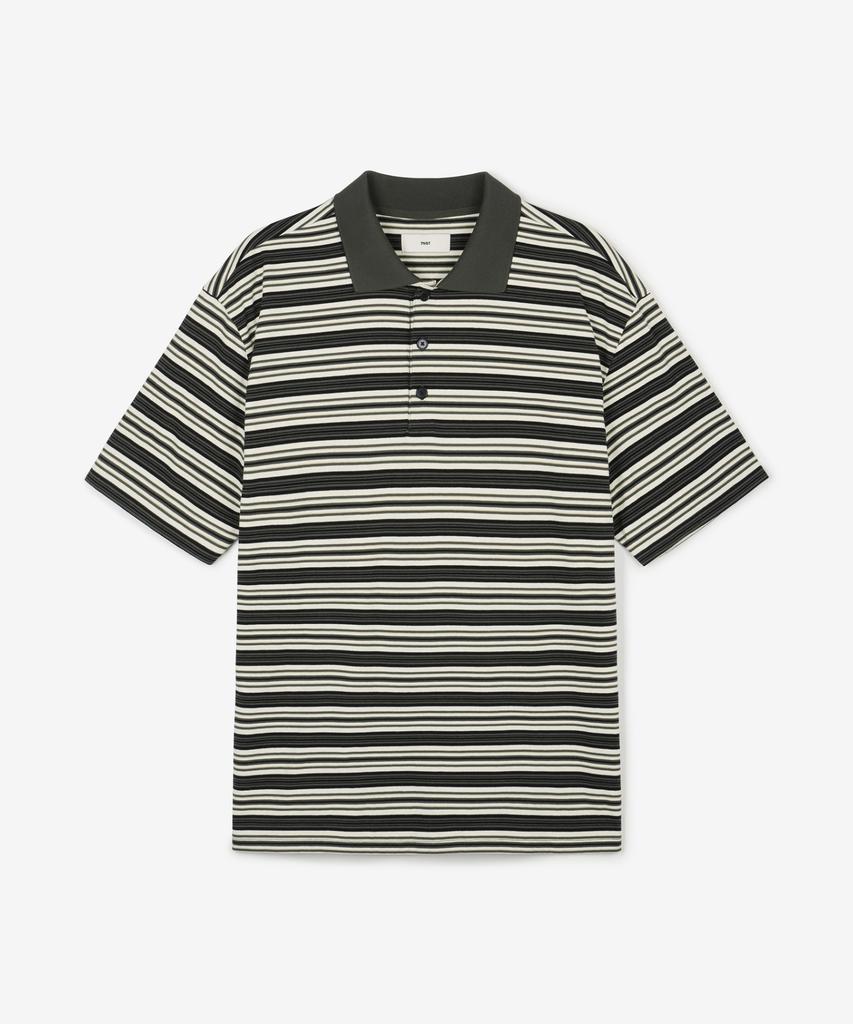 Tienjiti Stripe Polo (Khaki) Tnts6E207K2