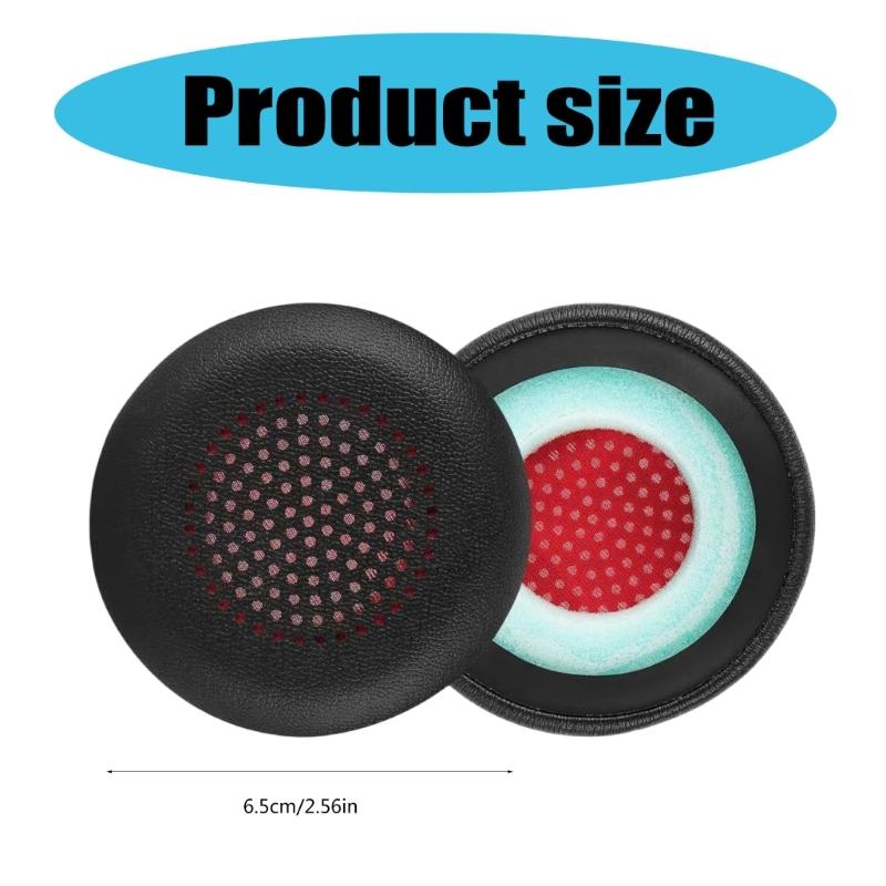 1Pair Earpads Protein Leather Ear Pad Ear Cushions Cover Memory Foam Earmuffs for HC5 HC6 Headsets