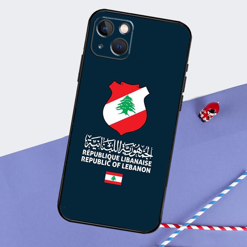 Lebanon Flag Phone Case For iPhone 16 Pro Max 11 12 13 14 15 Pro Max Mini XR 16 15 Plus 16e Cover Shell