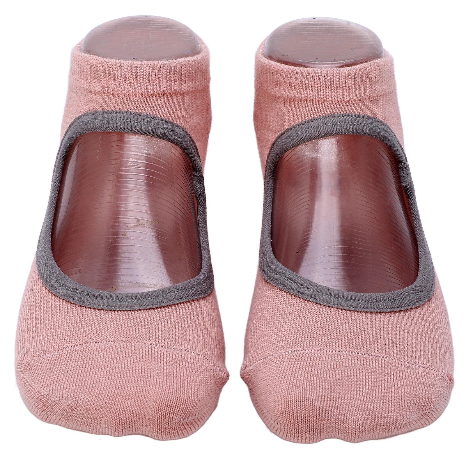 1 PairCelsiusset Breathable Women Pilates Socks Anti Slip Backless   Socks for Fitness Sports
