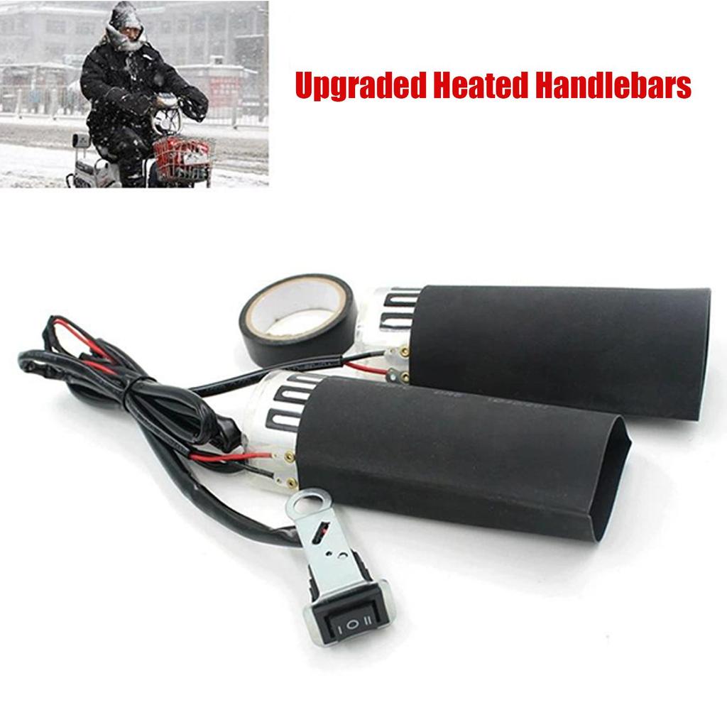 Motorrad-Heizgriffe 1 Paar Verstellbar 12V Wärmer Temperatur Heizgriff Für Outdoor Winterreisen Zuhause Fahren