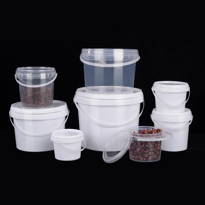Transparent Food-Grade Plastic Bucket for Ice, Milk Tea, or Snacks