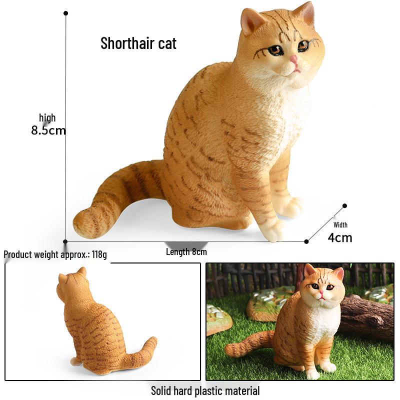 British Shorthair Kitten Simulation Toy - Cute Cognitive Birthday Gift for Kids